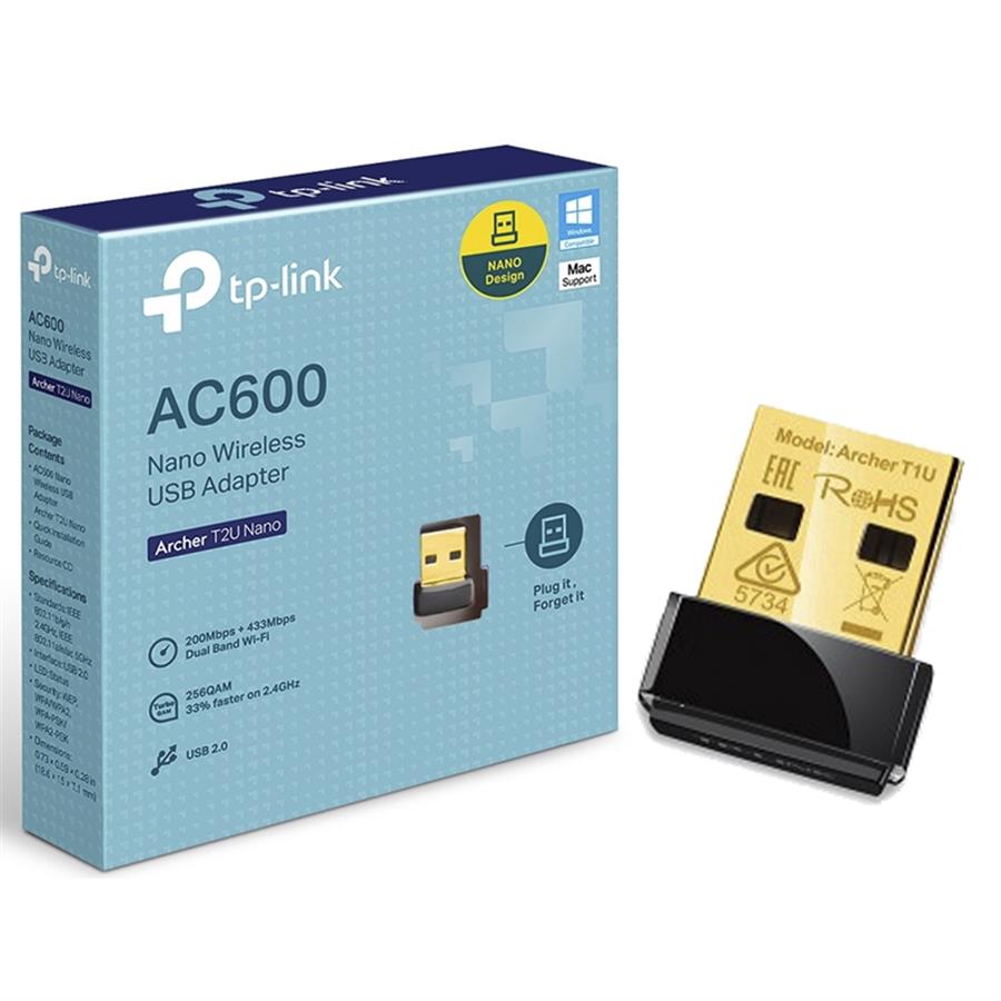 TP-Link Archer T2U Nano AC600 WiFi USB Dual band